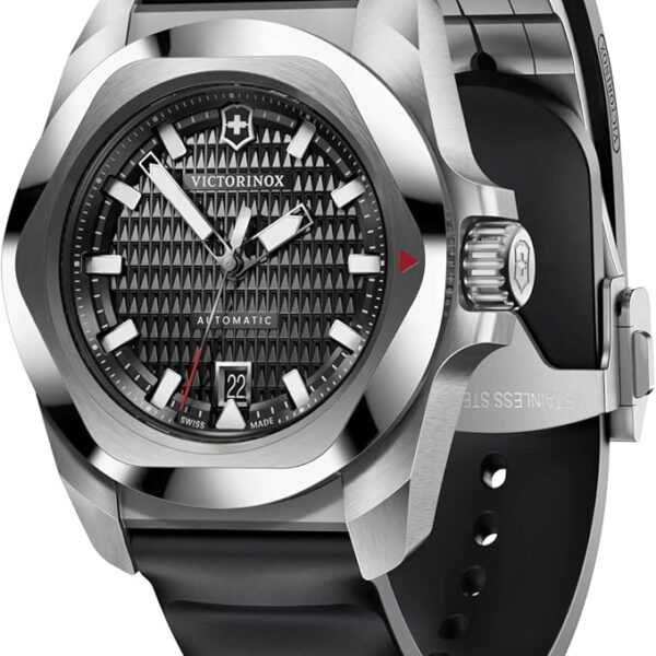 Victorinox I.N.O.X. Automatic Black Dial Black Rubber Watch