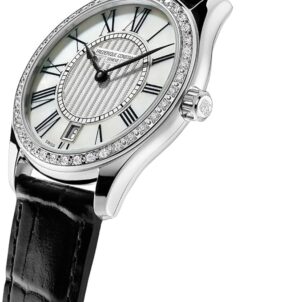 Frederique Constant Ladies Swiss Quartz Classics Diamond Silver-Tone Stainless Steel Watch