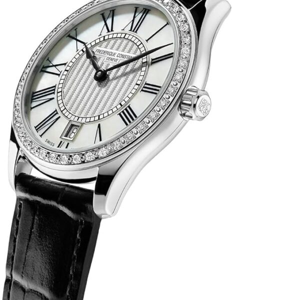 Frederique Constant Ladies Swiss Quartz Classics Diamond Silver-Tone Stainless Steel Watch
