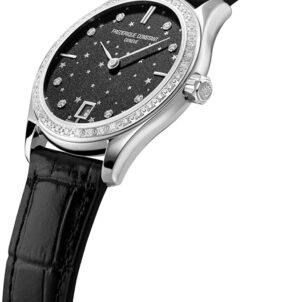 Frederique Constant Ladies' Swiss Made Classics Moon and Stars Quartz Diamond Accent Silver Tone Case