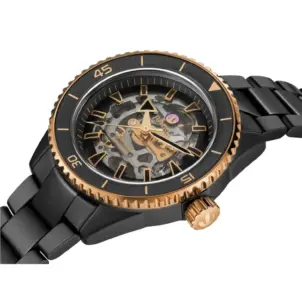 Captain Cook High Tech Ceramic Skeleton Bracelet Watch