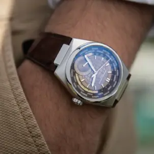 Highlife Worldtimer Manufacture Leather Strap Watch