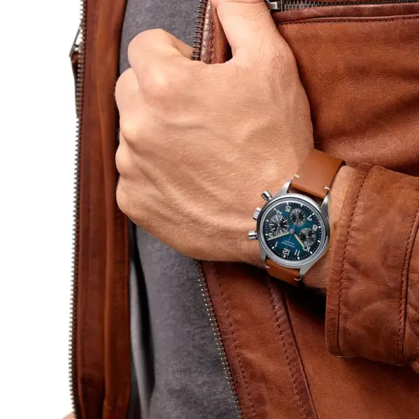 Aviation BigEye Automatic Chronograph Leather Strap Watch