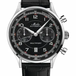 Multifort Patrimony Chronograph Leather Strap Watch