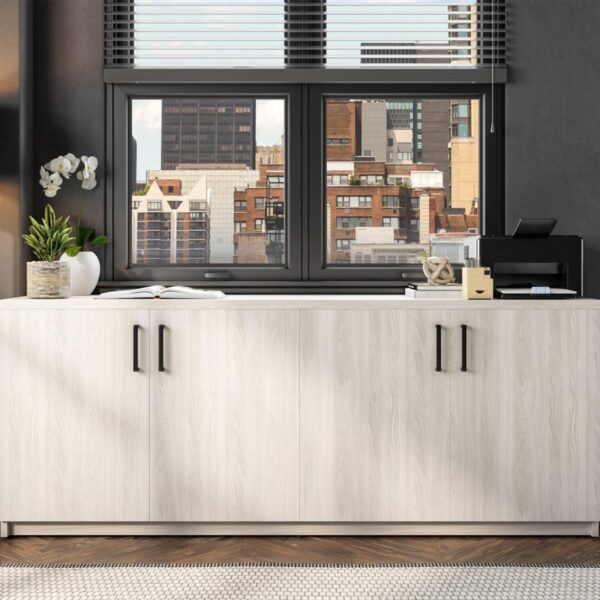 Element Contract 29.5"H 4-Door Office Storage Credenza Cabinet