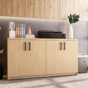 Element Contract 36"H 4-Door Office Storage Credenza Cabinet