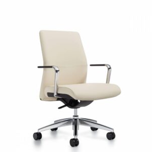Global Include Series Mid Back Weight Sensing Synchro-Tilter Fixed Arm Office Chair