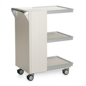 Global Zira Buffet Cart with Silver Push Handle