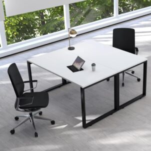 i5 Industries Fusion Two Person 48"W x 48"D Modular Double Desk Configuration