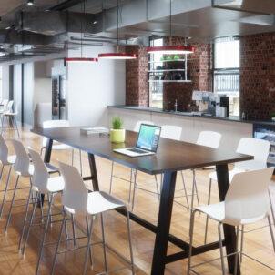 KFI 8' HPL Midtown Standing Height Conference Table