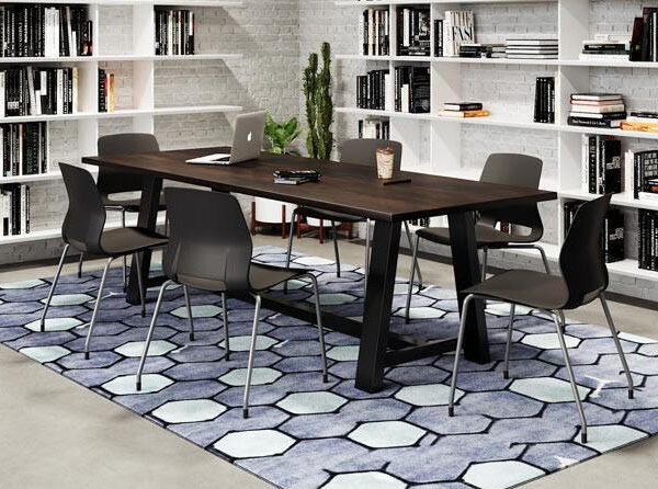 KFI 84"W x 36"D x 29"H Midtown Solid Wood Top Conference Table
