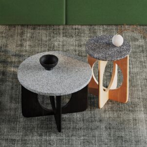 KFI Tumble 15"D x 21"H Mid Century Modern End Table