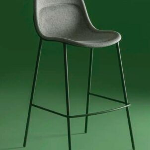 KFI Studios Vale PET Felt High Back Bar Height Stool