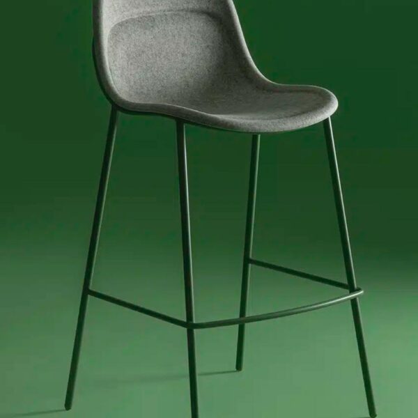 KFI Studios Vale PET Felt High Back Bar Height Stool