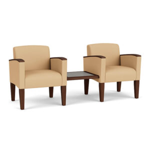 Lesro Belmont 2 Guest Bench with Center Connecting Table