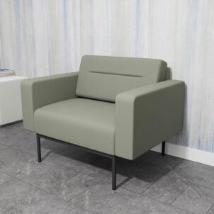Lesro Darsey Collection 750 lb. Capacity Welded Steel Frame Bariatric Guest Reception Chair