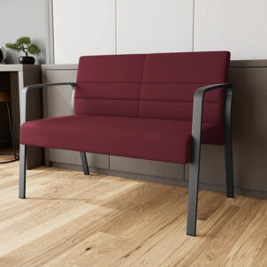 Lesro Waterfall 550 lb. Capacity Heavy Duty Reception Area Loveseat