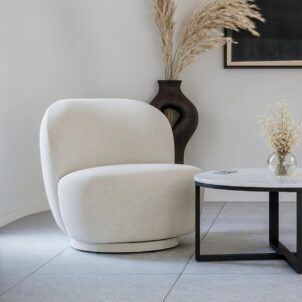 Office Source Aria Upholstered Modern Swivel Lounge Chair