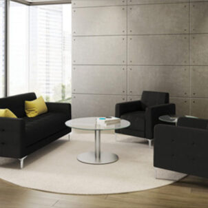 Office Source Draper Collection Retro Tufted Sofa