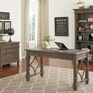 Office Source Monroe Weathered Dove Gray Wood Veneer File Cabinet