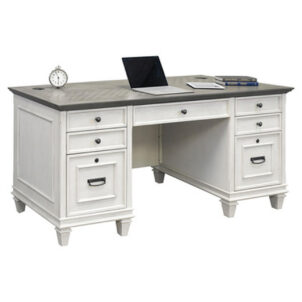 Office Source Refined Collection Double Pedestal Wood Desk