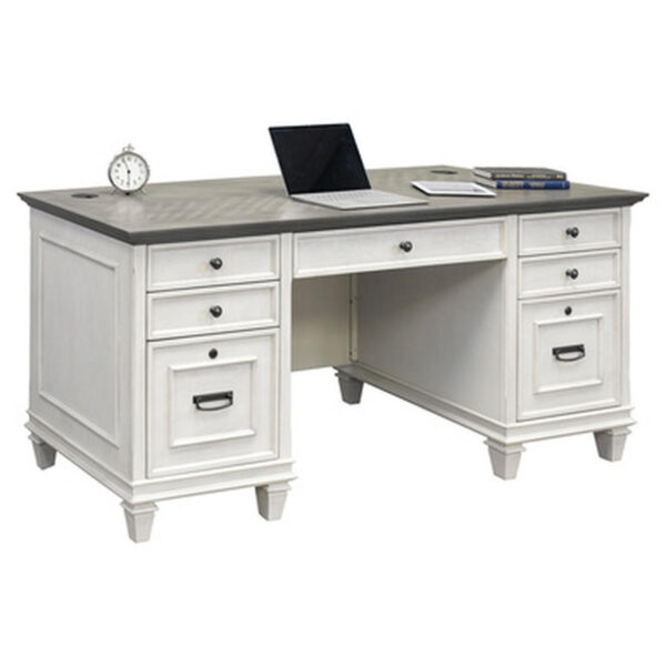 Office Source Refined Collection Double Pedestal Wood Desk