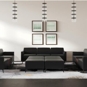 Office Source Saxon 4 Piece Modular Lobby Ottoman Configuration