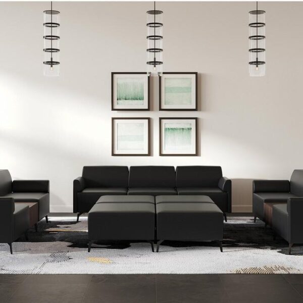 Office Source Saxon 4 Piece Modular Lobby Ottoman Configuration