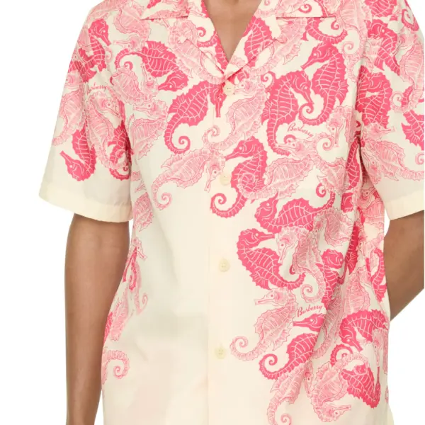 Relaxed Fit Seahorses Cotton Shirt