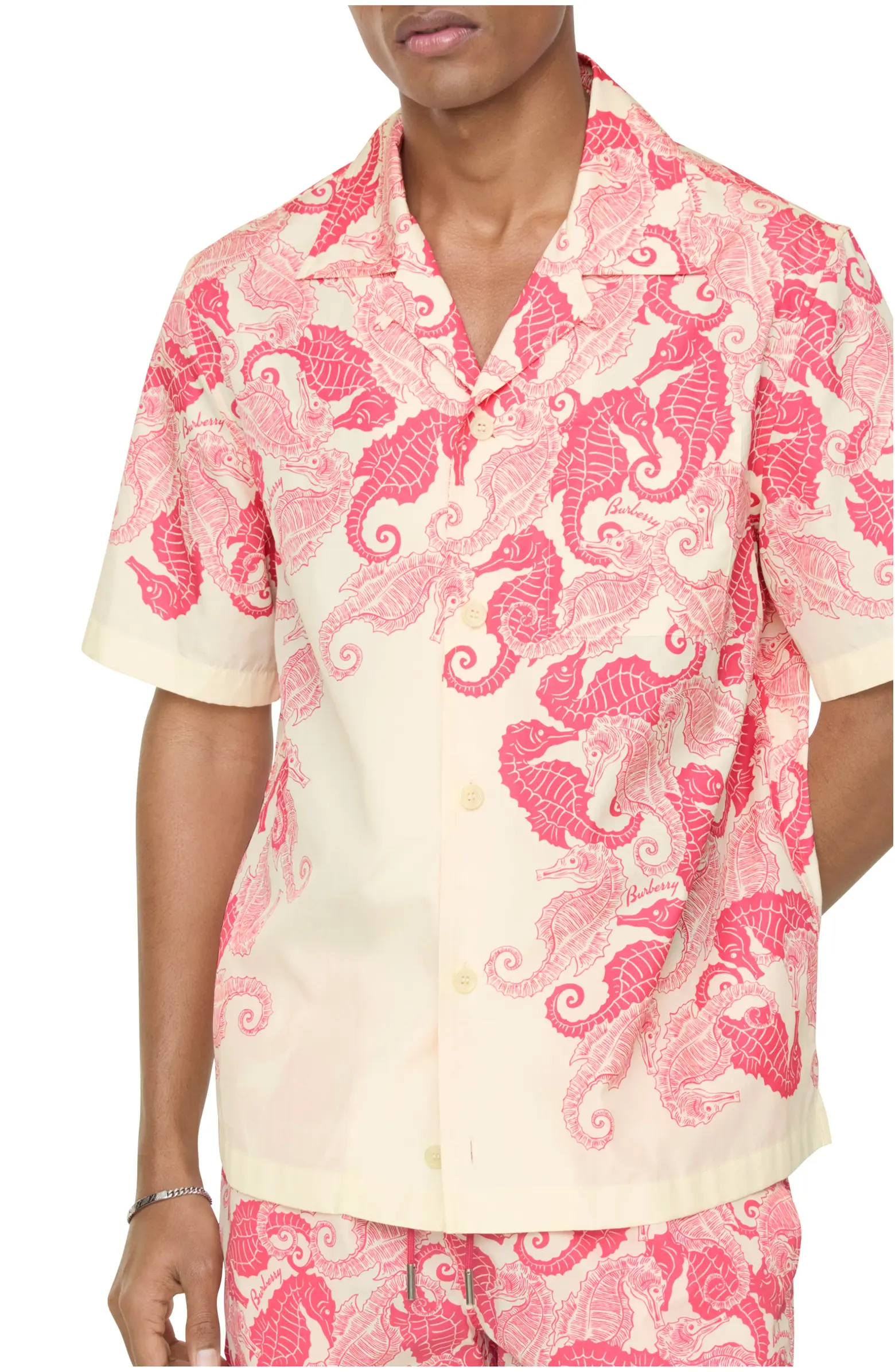 Relaxed Fit Seahorses Cotton Shirt