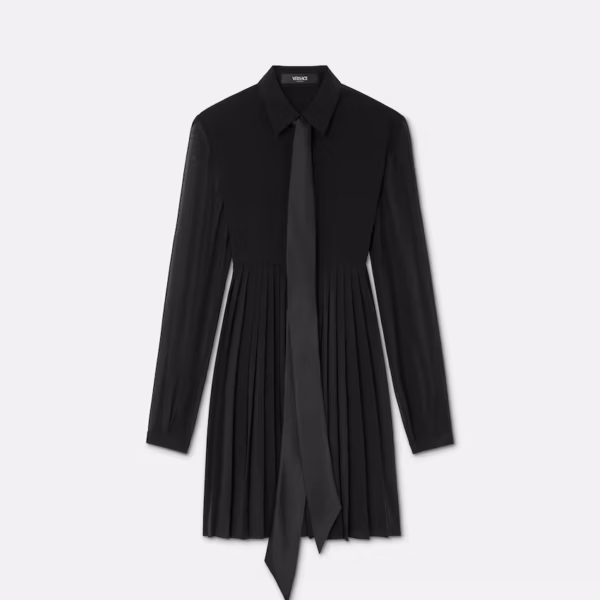 Crêpe de Chine Lavallière Mini Dress