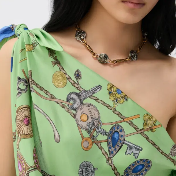 Printed Silk Twill Mini Dress