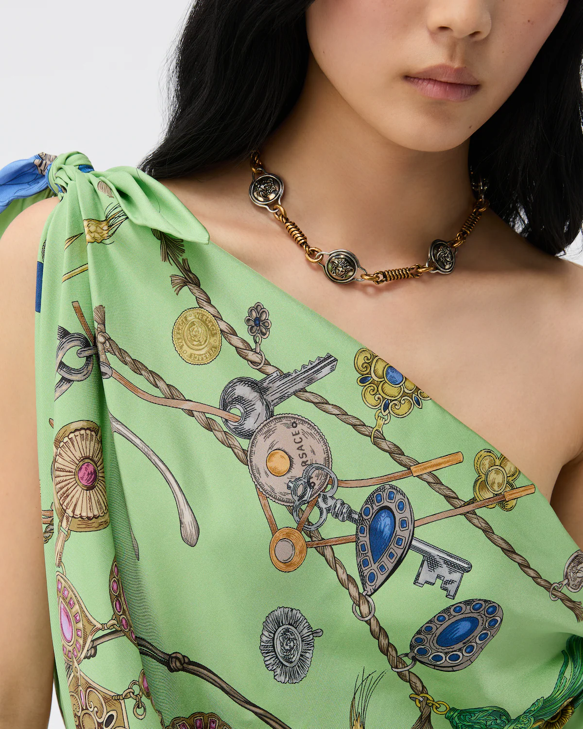 Printed Silk Twill Mini Dress