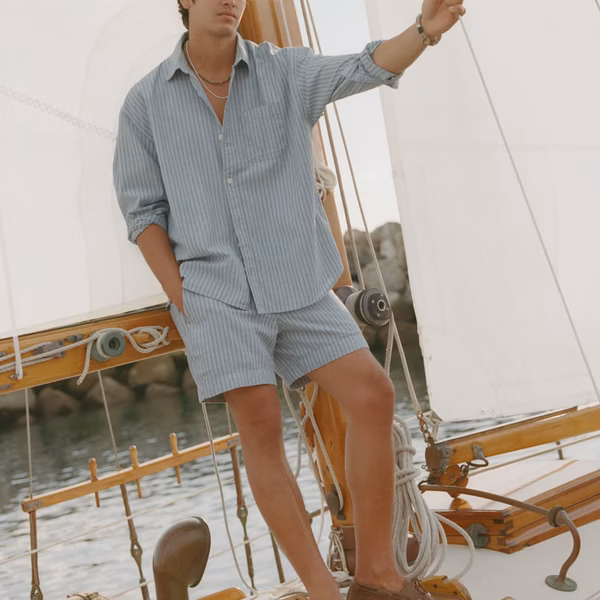 Seersucker Pull-On Short
