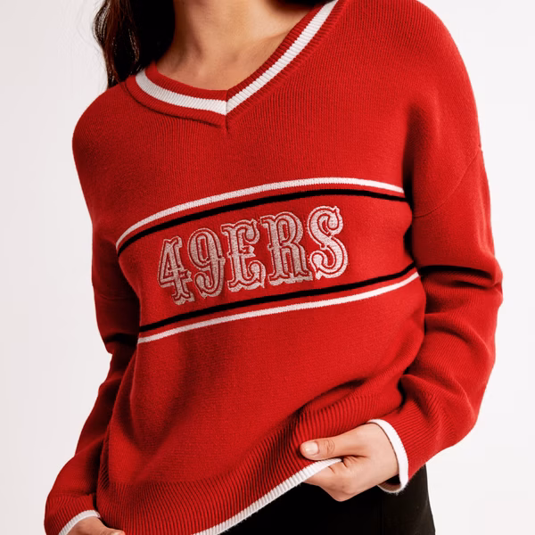 San Francisco 49ers LuxeLoft V-Neck Sweater