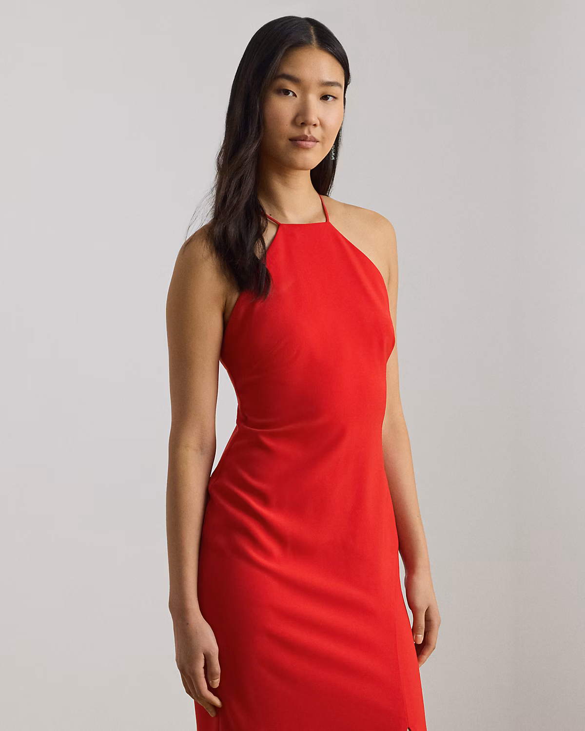 Double-Faced Crepe Halter Gown