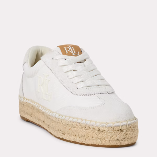 Luize Canvas & Suede Espadrille Trainer