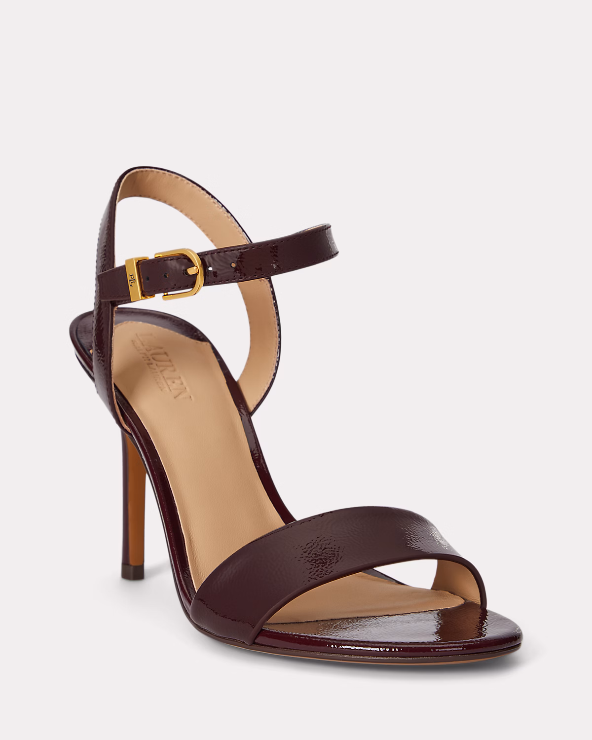 Gwen Crinkle Patent Leather Sandal
