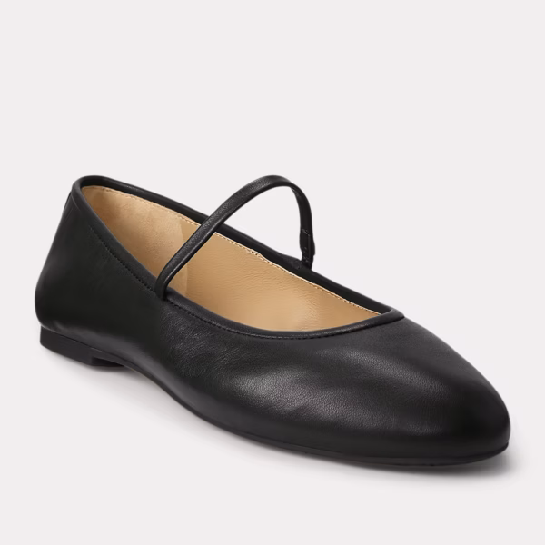 Jayna Nappa Leather Mary Jane Flat