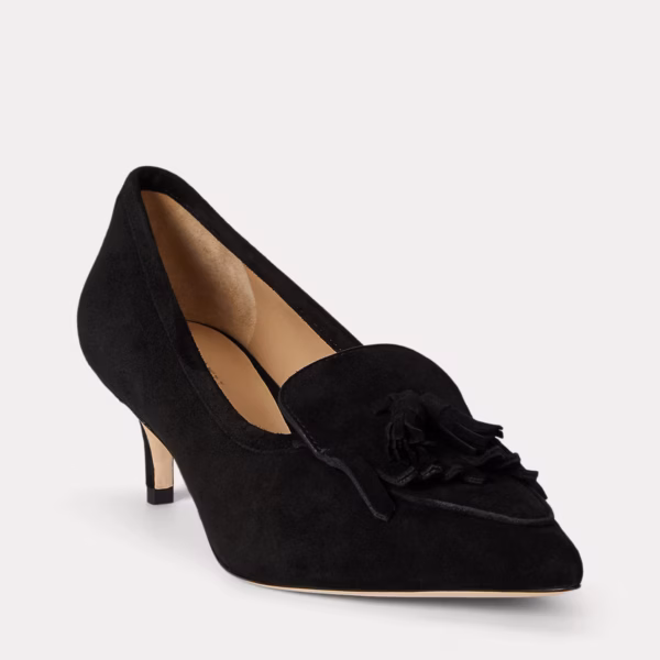 Adrienne Suede Kiltie Pump