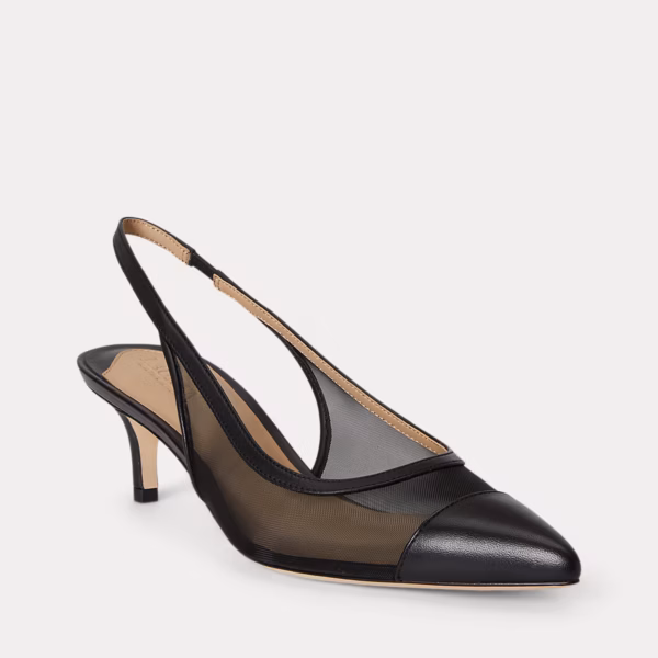 Lolah II Mesh & Nappa Slingback Pump