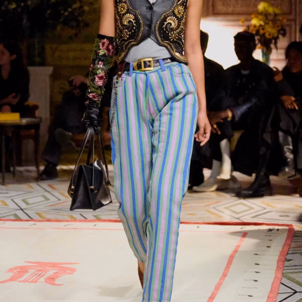 Embellished leather vest