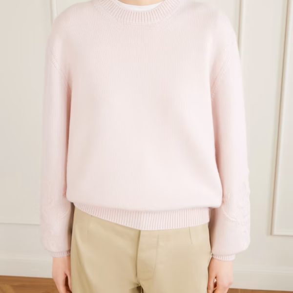 Embroidered cashmere sweater