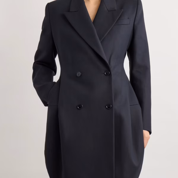 Double-breasted cotton blazer