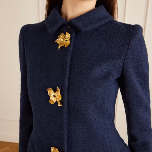 Embellished cotton and wool-blend tweed jacket