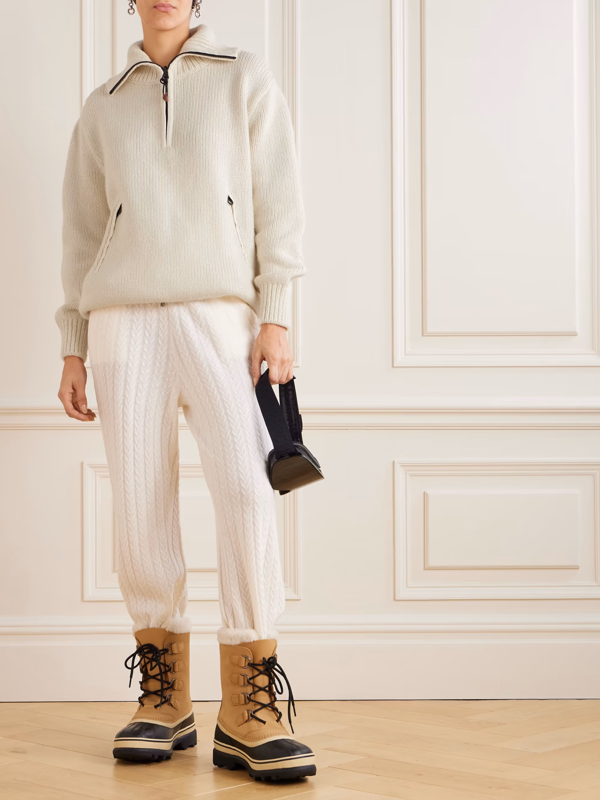 Alpe di Mera shell-trimmed cashmere sweater