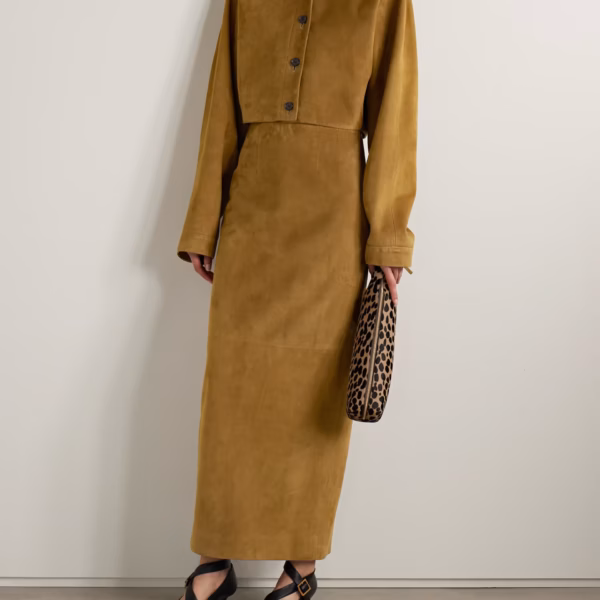 Sue cropped suede jacket
