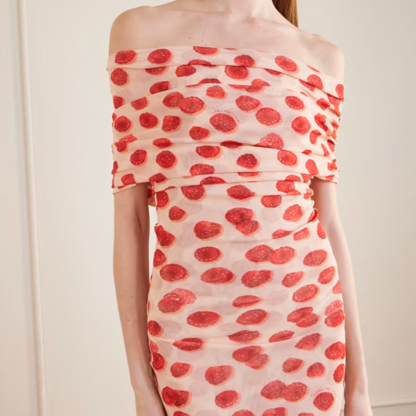 Printed chiffon midi dress