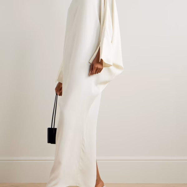 Truman draped crepe gown