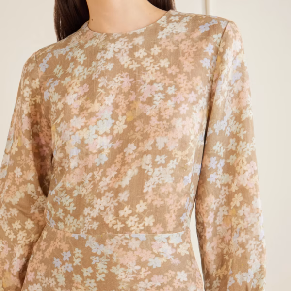 Berna floral-print linen maxi dress